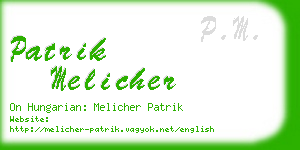 patrik melicher business card